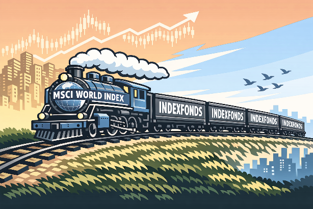 MSCI-Lok mit Indexfonds Waggons